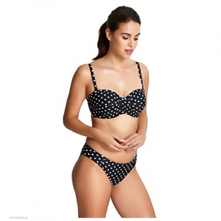 Panache Swim Women's Anya Spot Bra-Sized Bandeau Strapless Swimsuit Bikini Top with Detachable Straps
