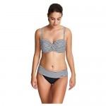 Panache Swim Women's Anya Stripe Bra-Sized Bandeau Bikini Top with Detachable Straps