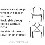 W&F APPAREL 2 Adjustable Spare Swimsuit Straps Replacement/Bathing Suit Strap Black
