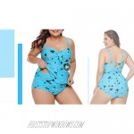 CILKOO Womens Plus Size Halter Neck Peplum Tankini Two Piece Bathing Suit Swimwear Swimsuit(M-XXXL)