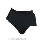 Septangle Women's High Waisted Bikini Bottom Skirt Tummy Control Swimwear A Line Swimsuits