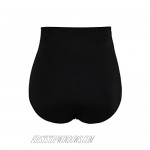 Septangle Women's Vintage High Waisted Bikini Bottom Shirred Tankini Briefs