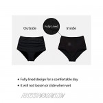 Tournesol Women's Swim Bottoms High Waisted Bathing Suit Bottoms Ruched Swimsuit Bikini Shorts