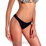 Women Sexy Lady Brazilian V-Style Ruched Ruffle Cheeky Bikini Bottom Thong Hot Summer Beachwear