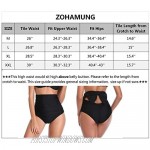 ZOHAMUNG Women's High Waisted Bikini Bottoms Brazilian Cheeky Cut Out Bow Ruched Tankini Panties