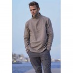 Hi-Tec Men's Wood Point Mink Thermo-Fleece Sweater Quarter Zip Jacket
