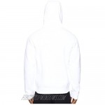 Nike Mens Sportswear Full Zip Club Hooded Sweatshirt White/Black 804389-100 Size Large