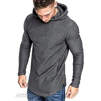 Rela Bota Mens Athletic Fashion Hoodies Shirts - Casual Hooded Solid Color Sweatshirt Sport Pullover