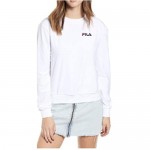 Fila Emilia Logo Velour Sweatshirt White XL