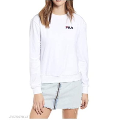 Fila Emilia Logo Velour Sweatshirt White XL