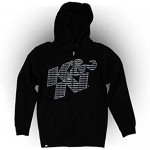 K&N 88-11981-L Black Large Zip-Up Sweatshirt with K&N Motorwear Print