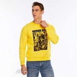 Men’s Graphic Print Cotton Crew Neck Pullover Sweatshirt