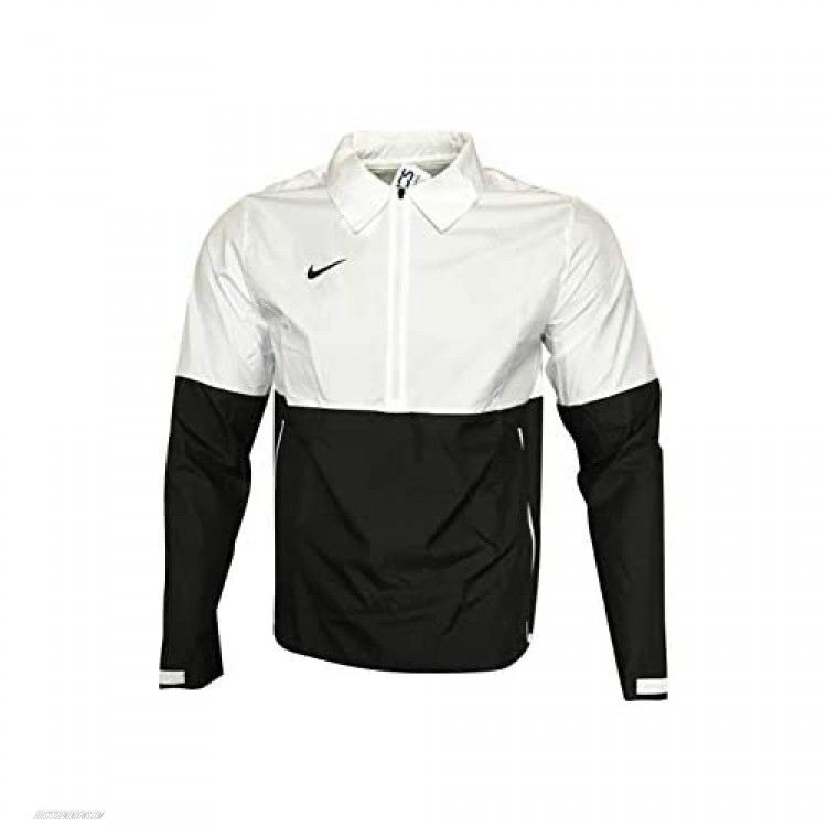 Nike Men's 1/2 Zip Jacket Football CI4474 White/Black (Medium)