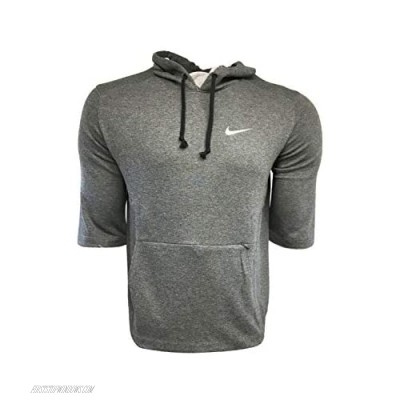 Nike Men's Hoodie Hooded Sweatshirt 100% Polyester BQ3234 Grey (Large)