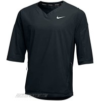 Nike Men's 3/4 Sleeve Hot Jacket 100% Polyester 3/4 Sleeve Hot Jacket Baseball Black (Large)