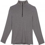 Shedo Lane Men's Long Sleeve Quarter Zip Shirt - UPF 50+ Heather Gray Small
