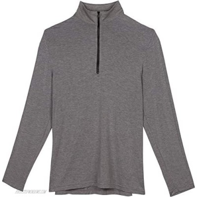 Shedo Lane Mens Sun Protective Long Sleeve Quarter Zip Shirt UPF 50+ SPF UV Protection Clothing Heather Gray 2XL