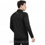 DISHANG Men's 1/4 Zip Athletic Shirts Long Sleeve Pullover Shirts Dry Fit
