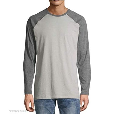 George Clothing Grey Combo Active Moisture Wicking Long Sleeve Raglan Tee Shirt