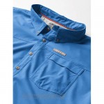 G.H. Bass & Co. mens Big and Tall Explorer Short Sleeve Fishing Shirt Solid Single Pocket