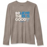 Life Is Good Men's Holiday Long Sleeve Crusher T-shirt Be The good Hannukah
