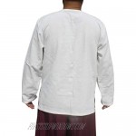 RaanPahMuang Thick Muang Cotton Frog Button Round Thai Collar Shirt Plus Size